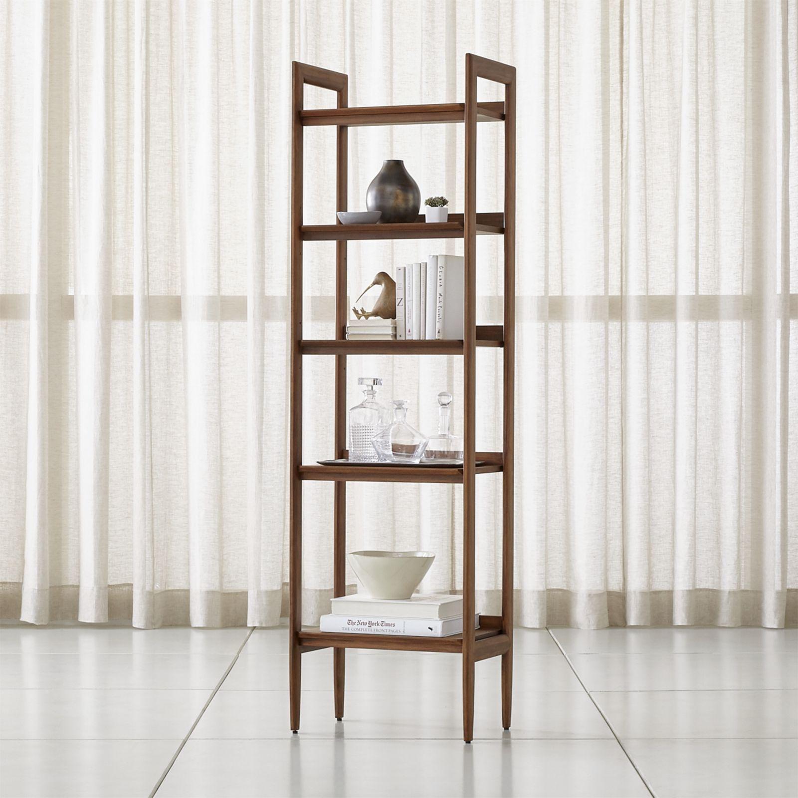 Crate and Barrel Tate Bookcase Brown