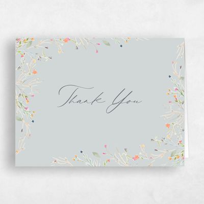Grey Wedding Thank You - Caramella Landscape