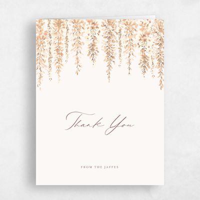 Beige Wedding Thank You - Portree Portrait