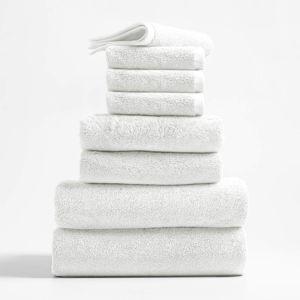 Organic Turkish Cotton Bath Towels | White | 8 Piece