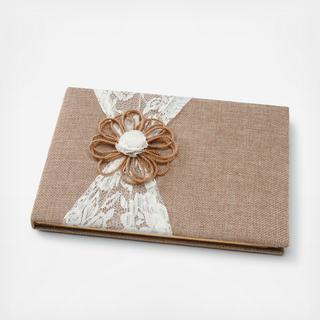 Burlap & Lace Guest Book