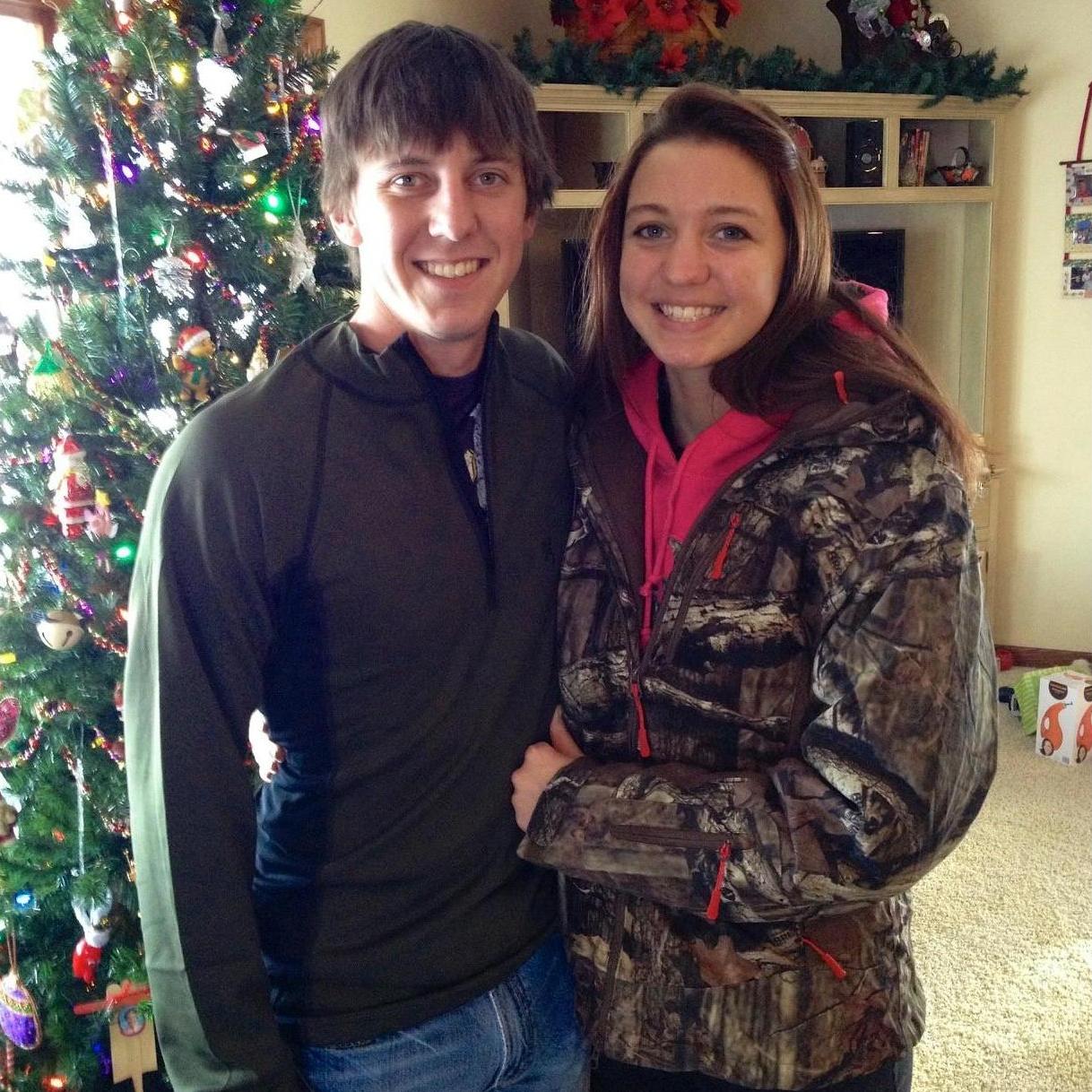 First Christmas. Of course Ryan bought Abby her own hunting jacket.