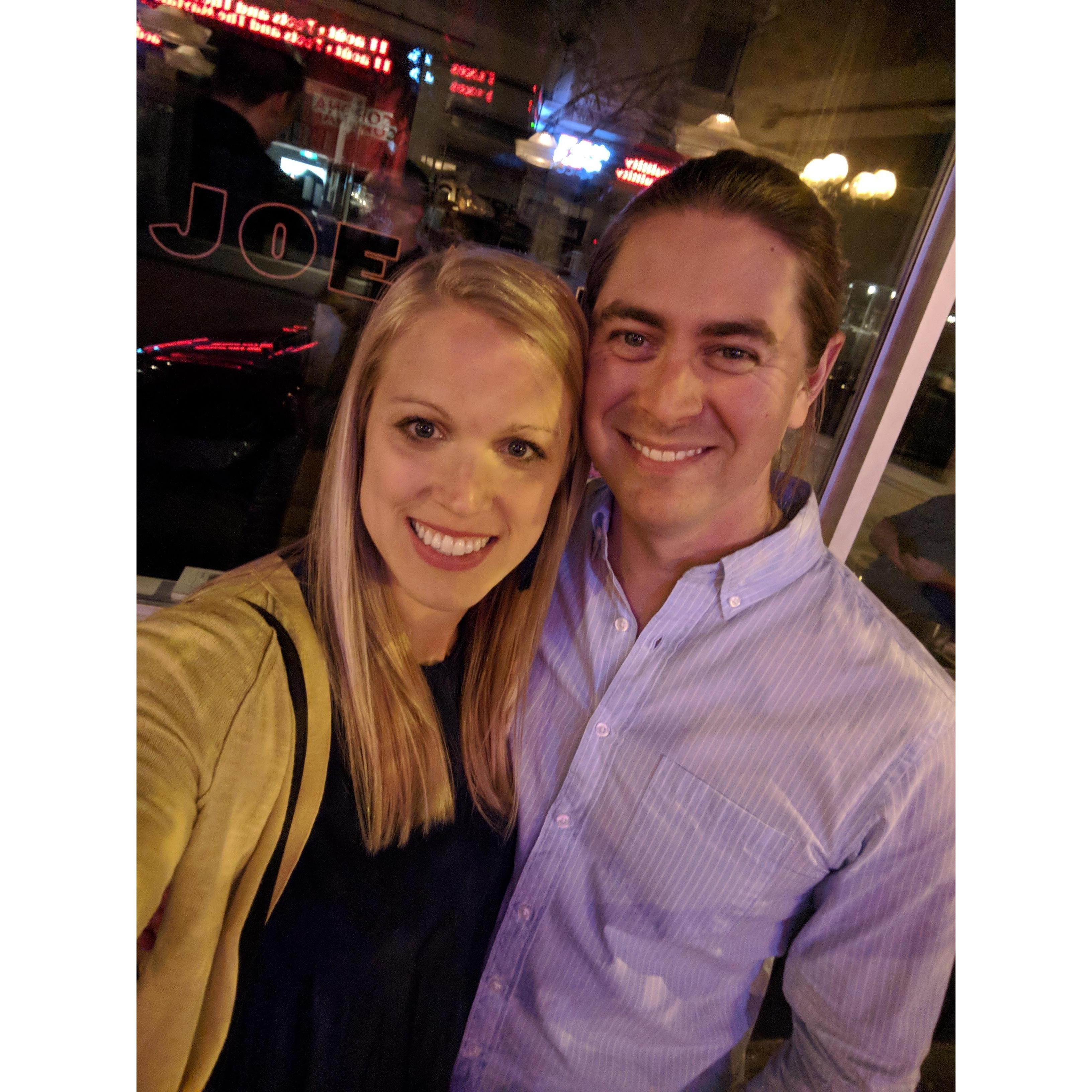 Eating at Joe Beef in Montreal for Emily's 30th birthday. June 2018.