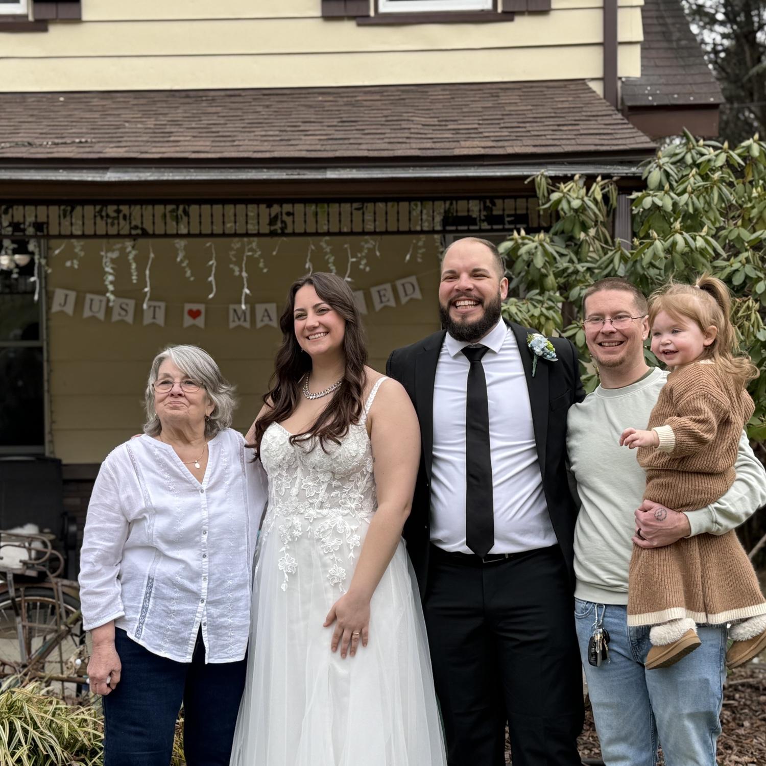 Our Grammy, uncle Tyler and his daughter Marlo!