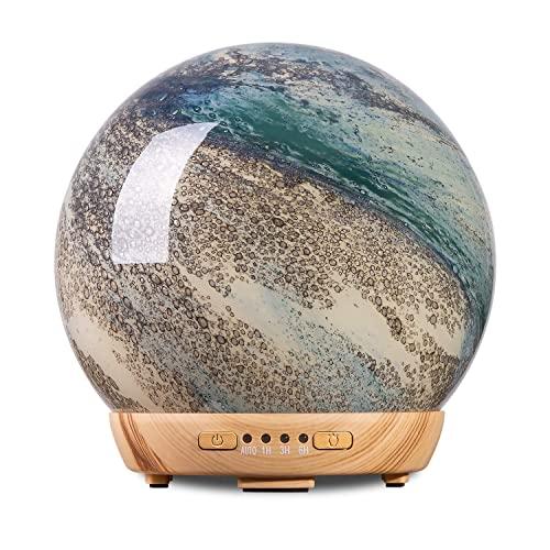 COOSA Moon Essential Oil Diffuser, Glass Cool Mist Humidifier with 4 Timer &Waterless Auto Shut-Off Settings for Baby Home Office (250ml)