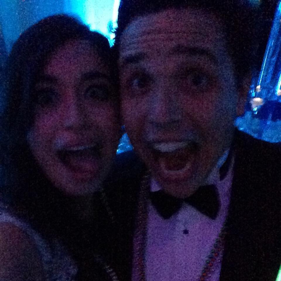 My favorite thing about us is the fact that we can completely be goofy in any situation. Even if it is at a formal wedding wearing a tux and a ball gown :)