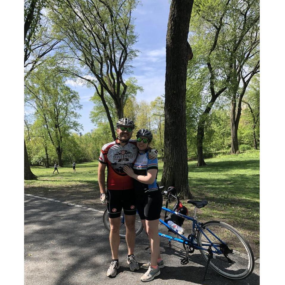 Seconds after our proposal! Central Park NYC
