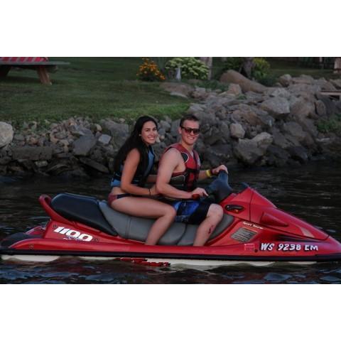 Jet skiing at Shanna's cabin