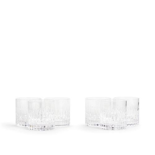 Soho Home - Roebling Cut Crystal Rocks Glass, Set of Six