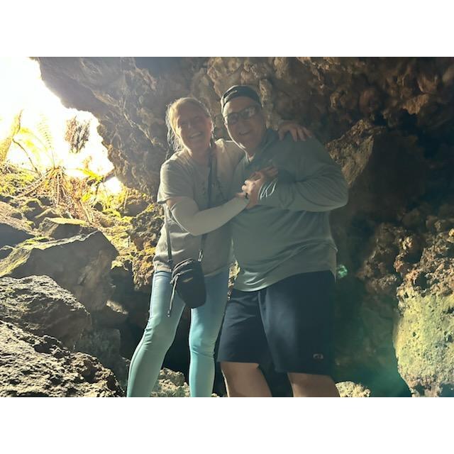 Cave exploring in Hawaii.