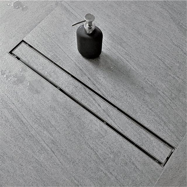 Neodrain 28-Inch Linear Shower Drain with Tile Insert Grate,Professional Brushed 304 Stainless Steel Rectangle Shower Floor Drain Manufacturer,Linear Drain with Leveling Feet, Hair Strainer
