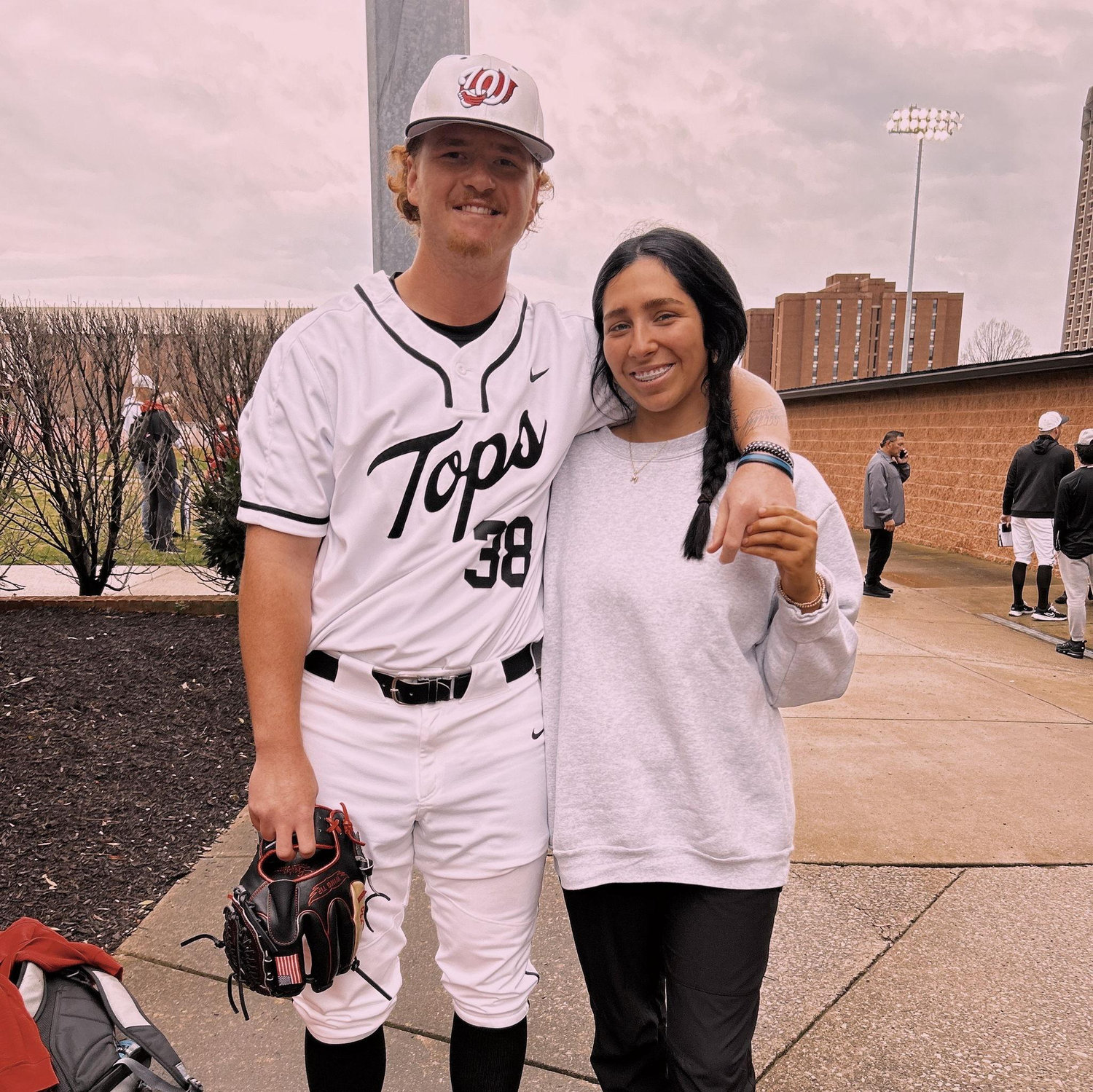 First picture of his baseball season when we started dating!
