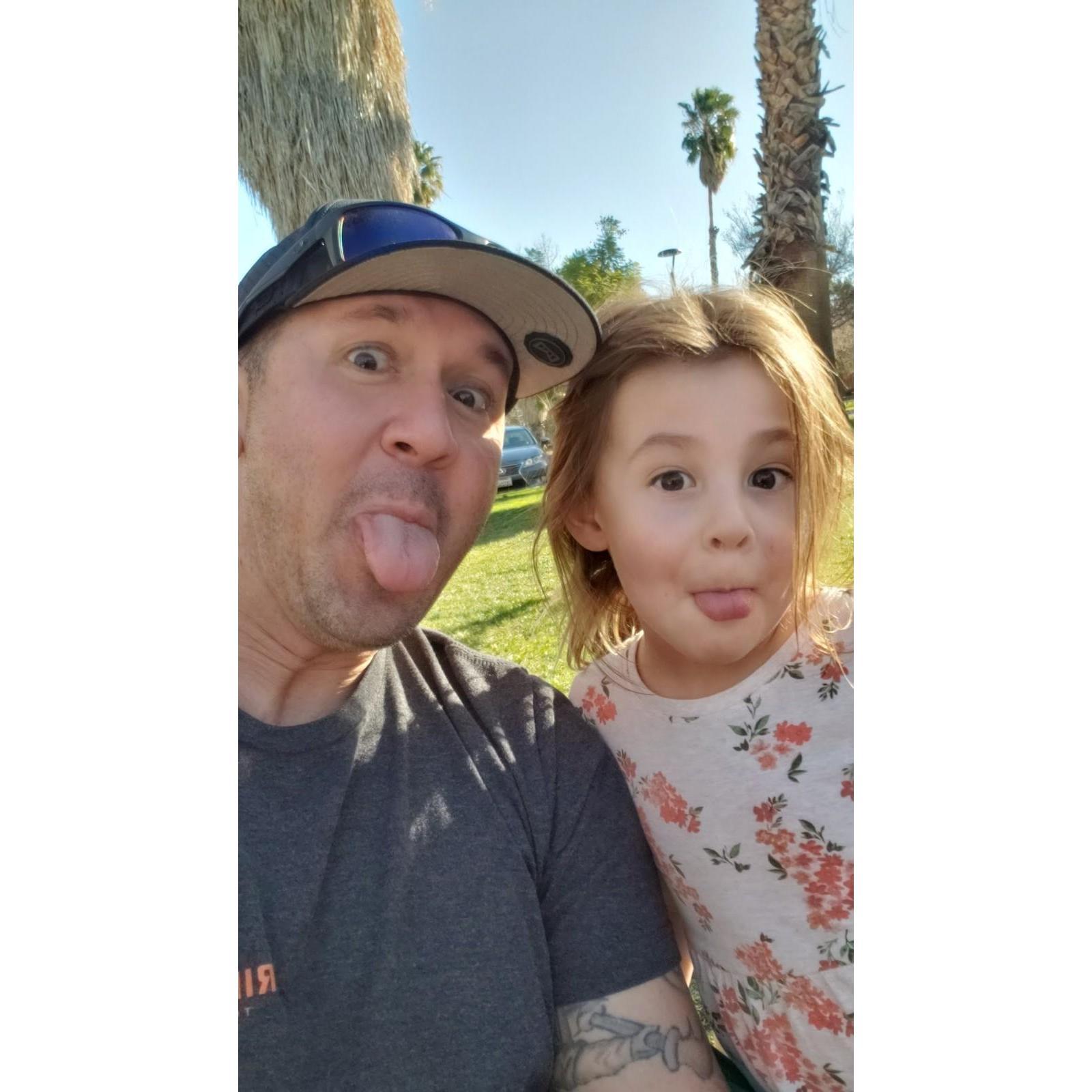 Jake and Lila sending a sassy pic to Aunty Kells!