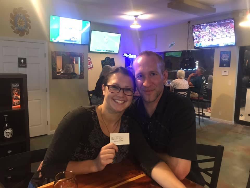 First ever picture together! (Won at trivia night at the Brass Tap- where we met!)