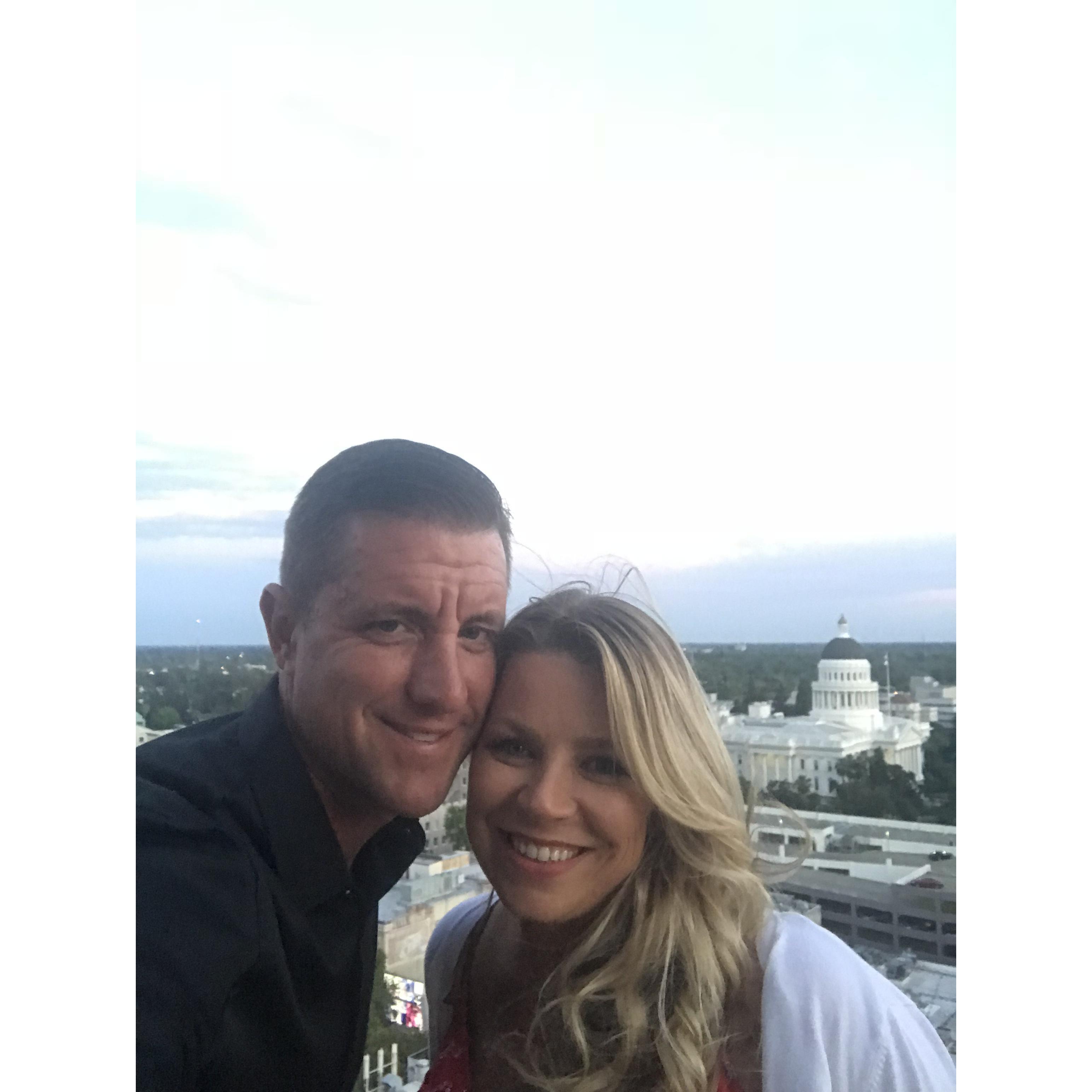 At our friends Anniversary party.