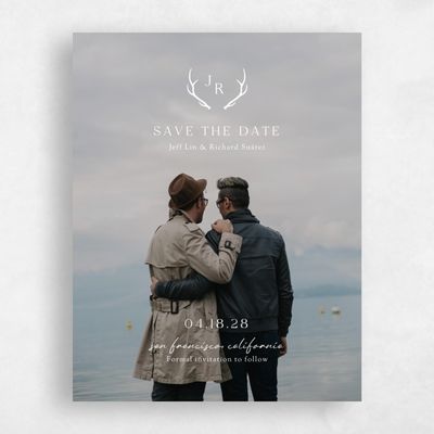 White Standard Wedding Save the Date - Denver Photo