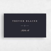 Black Wedding Place Card - Finnian