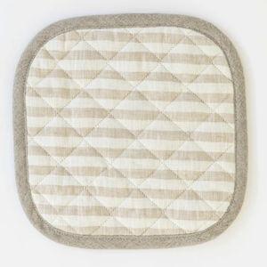 Linen Pot Holder in Striped Natural | MagicLinen