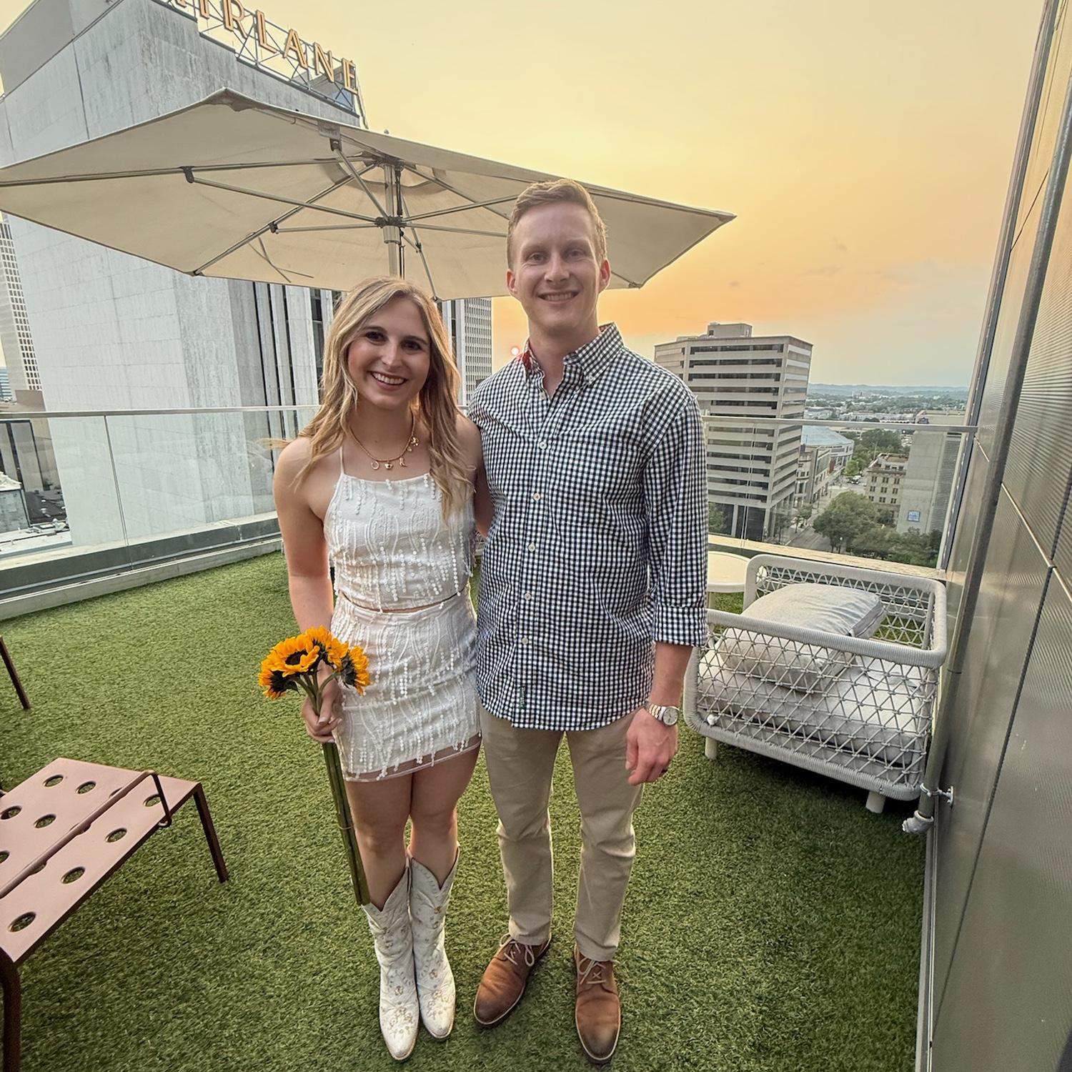 Night out during our joint bachelorette/bachelor party in Nashville!