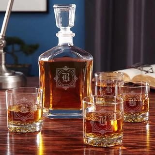 Winchester 5-Piece Personalized Whiskey Decanter Set