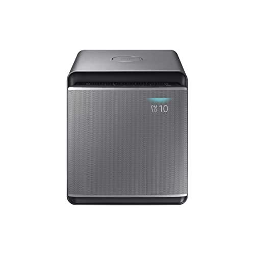 SAMSUNG Cube Smart Air Purifier with 3 Stage True HEPA Filter System | Silent & Wind-Free | for Allergies, Pet Dander, Odor, and Dust, Honed Silver