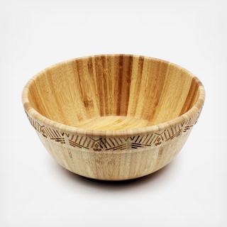 Bamboo Decorated Salad Bowl