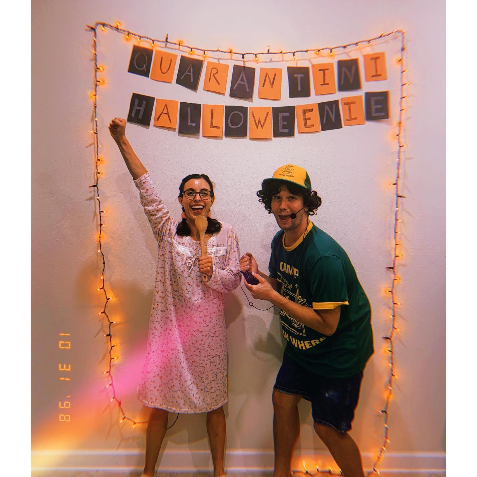 The Pandemic didn't stop Suzie Poo and Dusty Bun from celebrating Halloween together! (At home.. obvs.) Stranger Things has become our new Halloween viewing tradition.