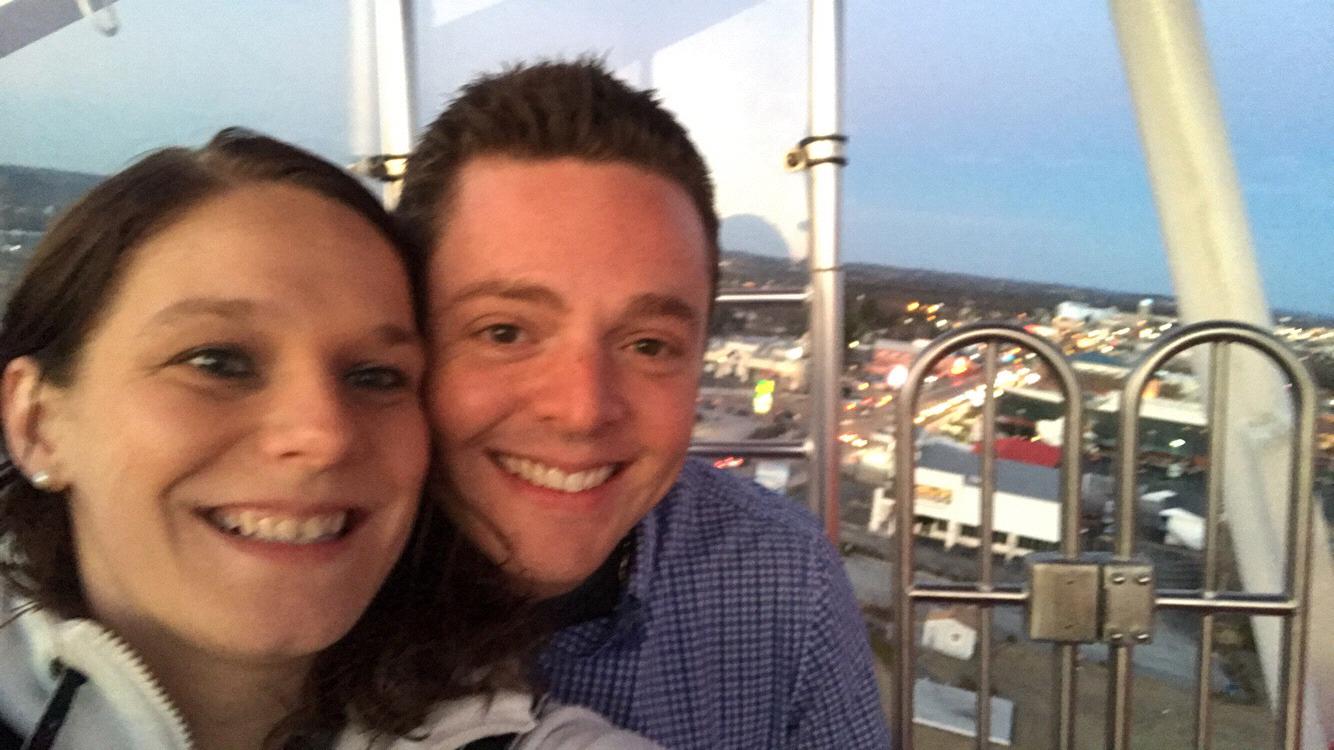 Branson Ferris wheel where he popped the question 🥰  it was a little windy up there!