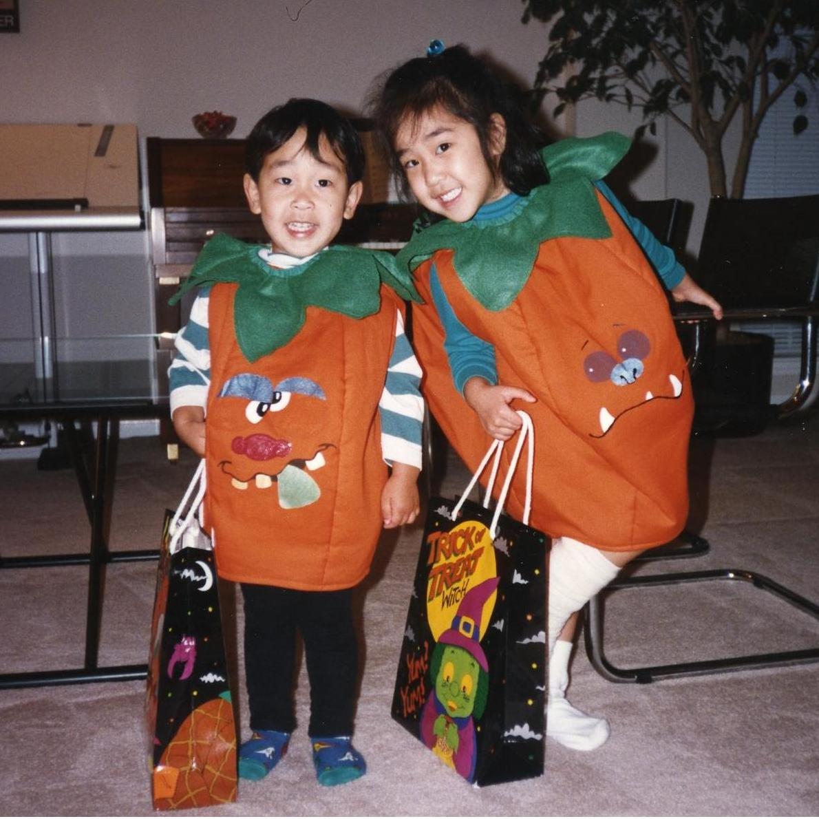 Amy remembers this Halloween.  It was 80+ degrees outside and those cute little pumpkins didn't breathe.