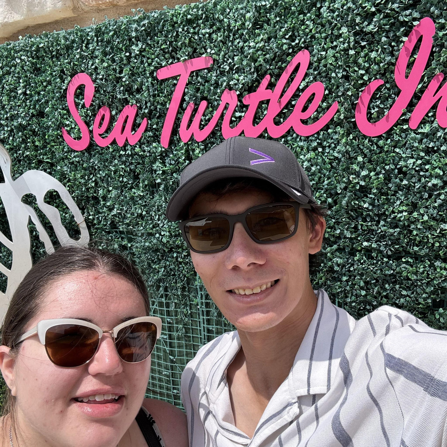 For our anniversary last year, we went to South Padre. She adopted Jerry!