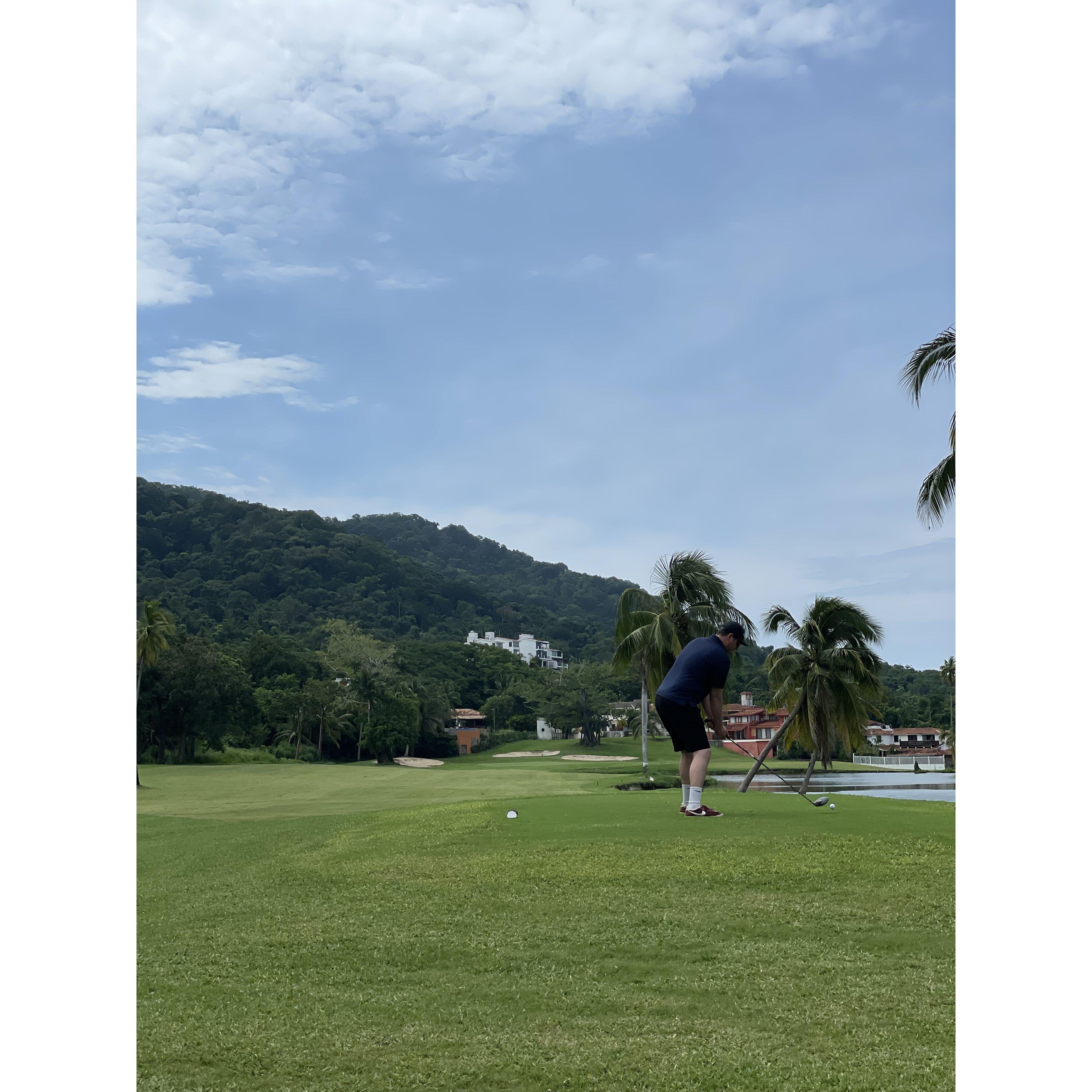 Golfing in Mexico