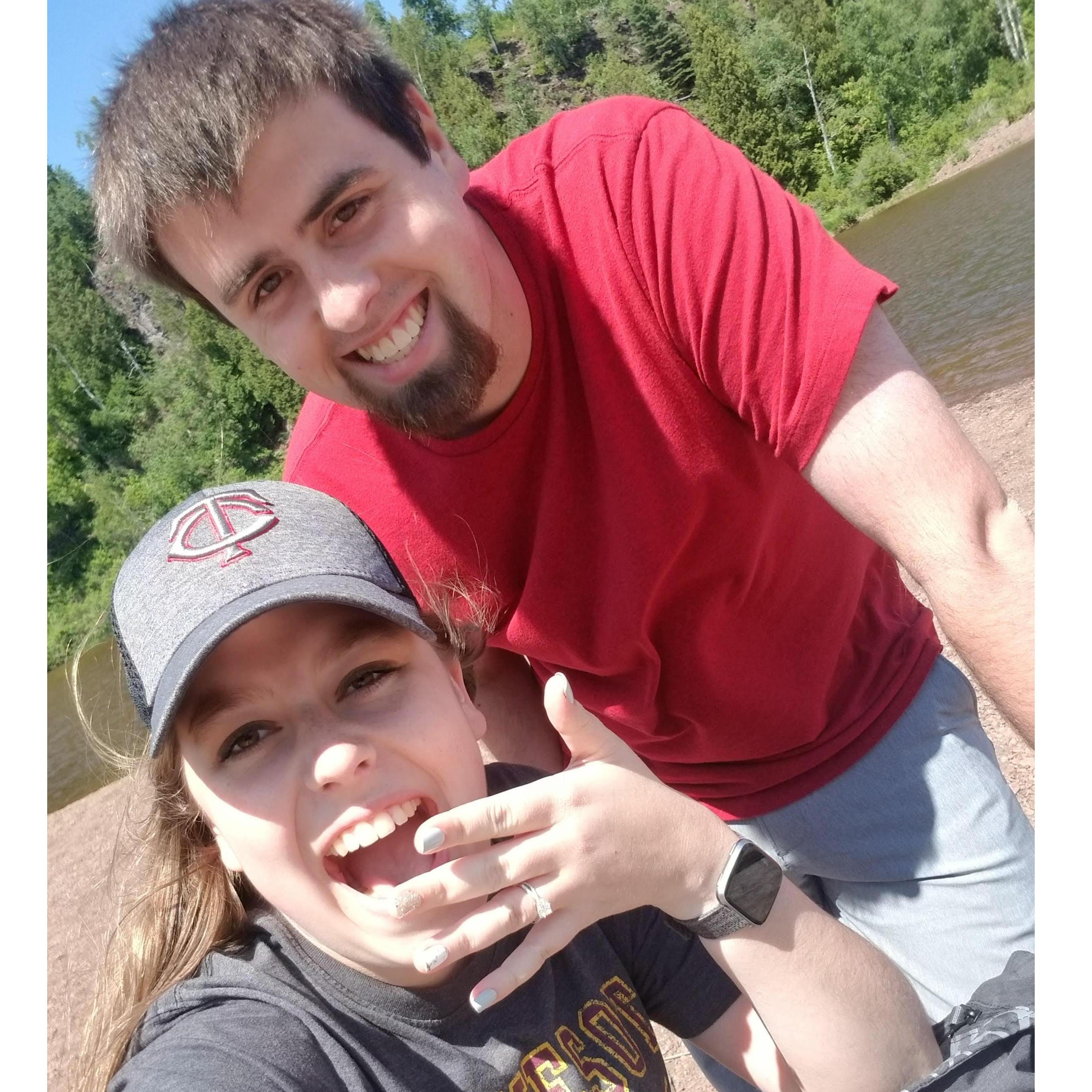 Our first picture as an engaged couple