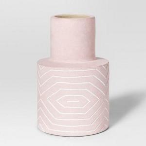 Earthenware Vase with White Etching Medium - Blush - Project 62™