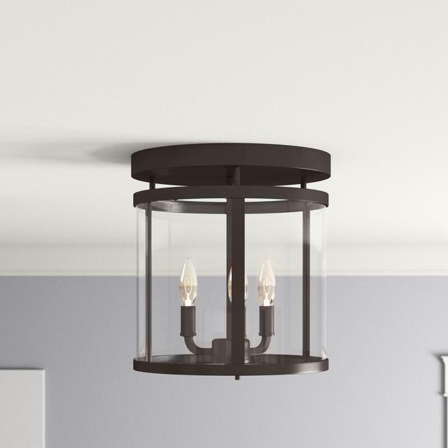 Ryne 3 - Light 12.5'' Lantern Cylinder Flush Mount