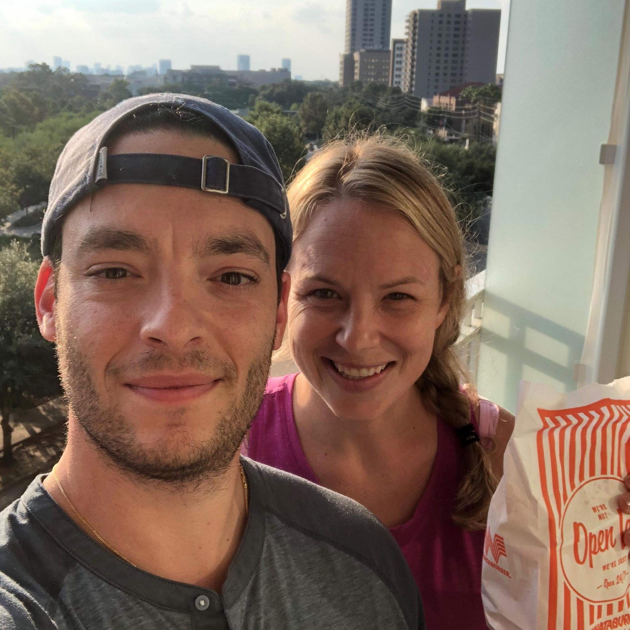 First night at our new apartment and we celebrated with our favorite meal. Yum!