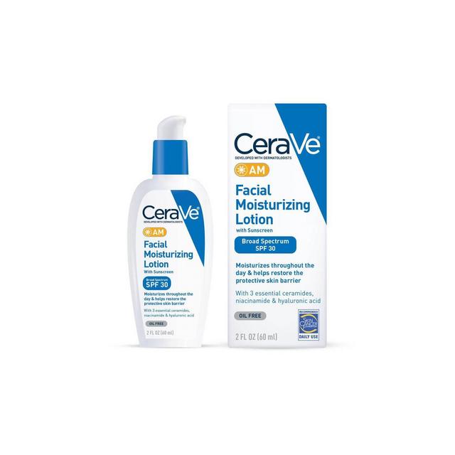 CeraVe AM Oil-Free Face Lotion with Sunscreen - SPF 30 - 2 fl oz
