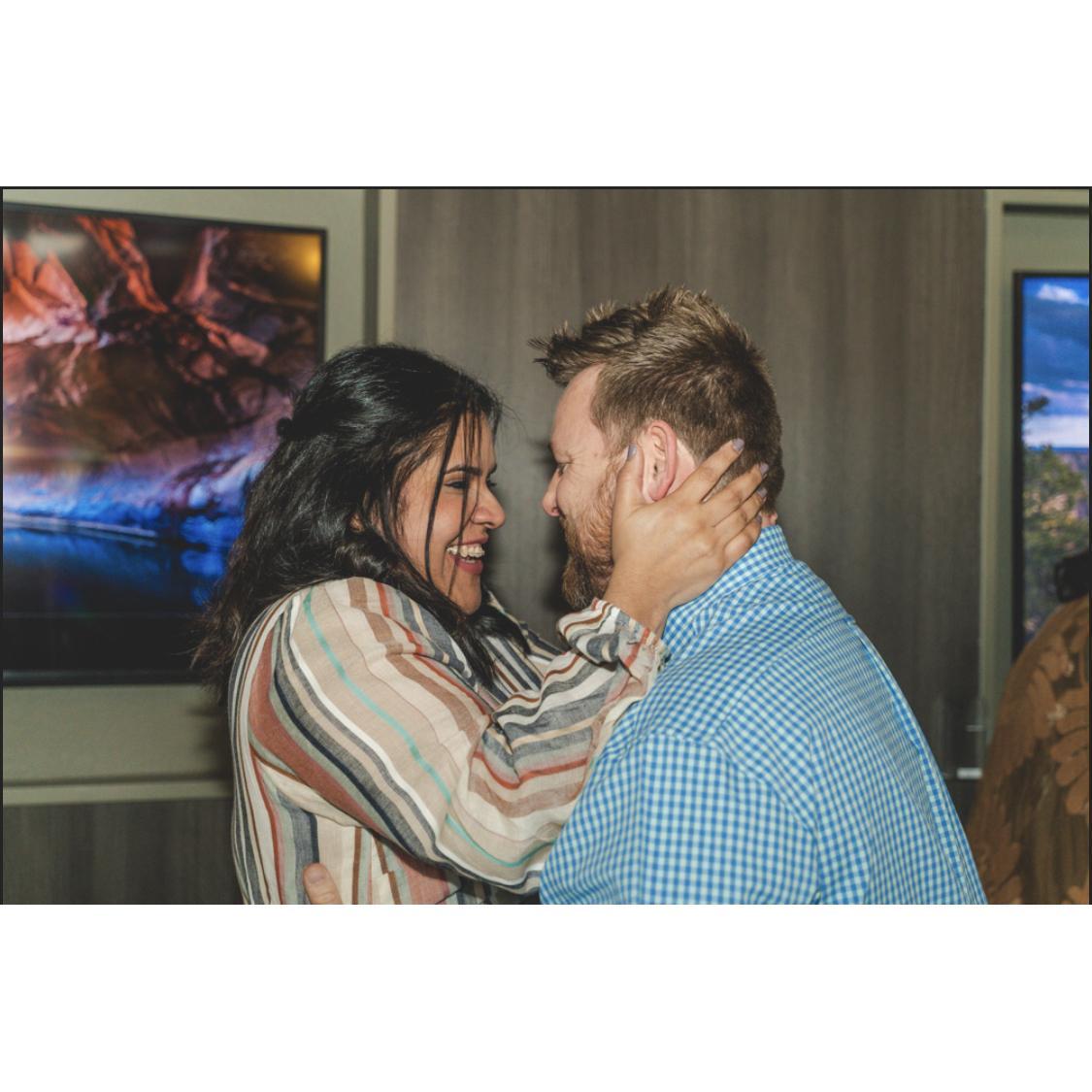 It was pretty apparent when we first met that that we were going to get married. Something just "clicked."
