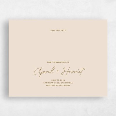 Sand, Yellow Wedding Save the Date - Geneva Type
