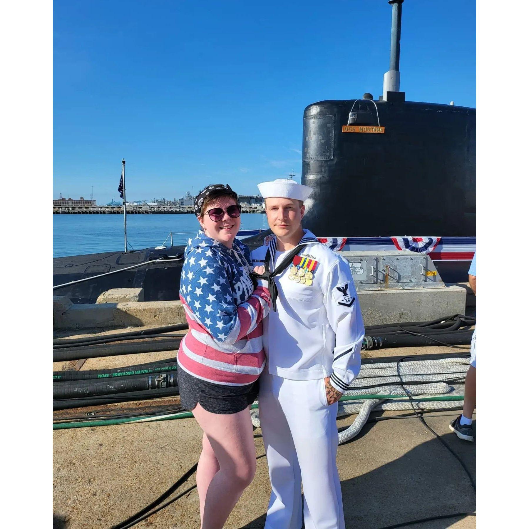 Alec's submarine USS Montana Commissioning Ceremony