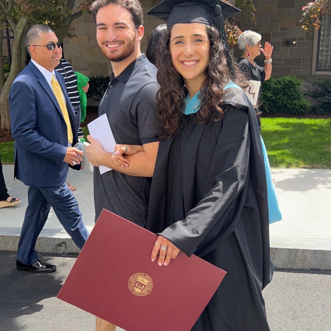 Grad school graduation from BC- we have seen each other through 5 degrees. On to a 6th!