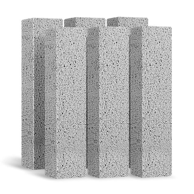 Lenicany 6Pack Pumice Stone for Toilet Cleaning Bowl Stick,Powerfully Cleans Hard Water Rings, Calcium Buildup & Stains, Suitable for Cleaning Toilet, Bathtubs, Kitchen Sink, Grill