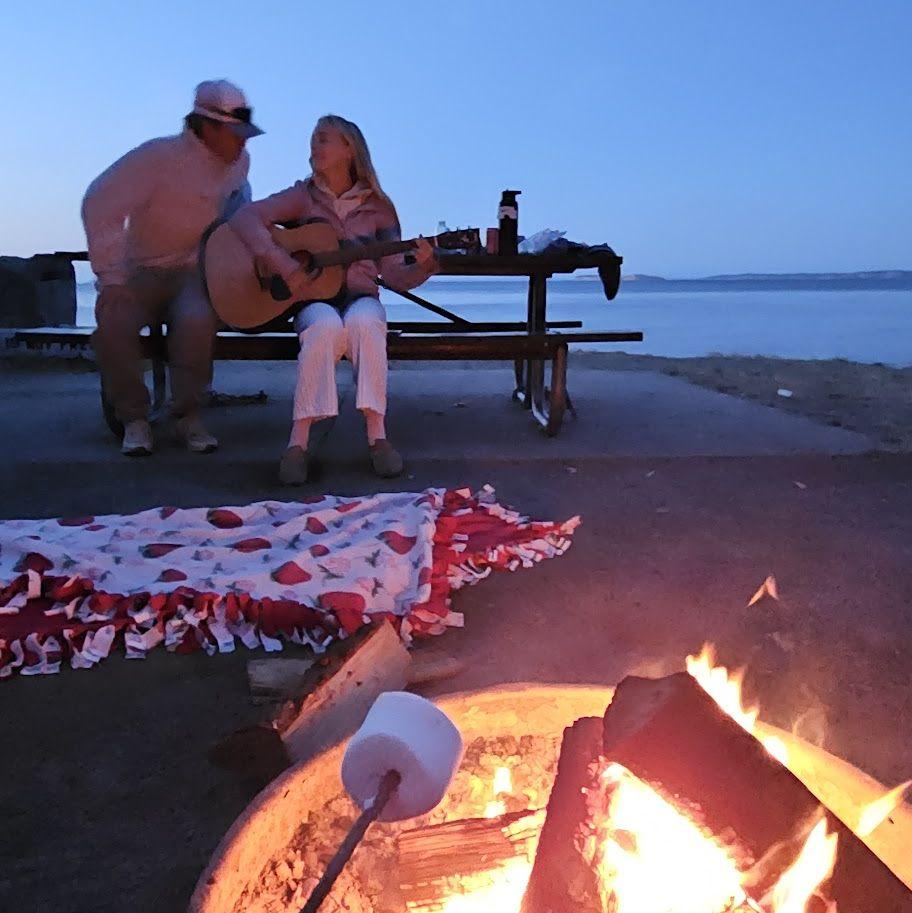 Bonfire in Port Angeles WA.