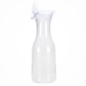 Carafe Juice Jar Beverage Decanter, Unbreakable Clear Acrylic Shatterproof, Wine / Juice Decanter with Lid, 40 oz.