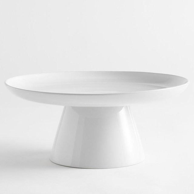 Mason Stoneware Cake Stand - Glossy True White