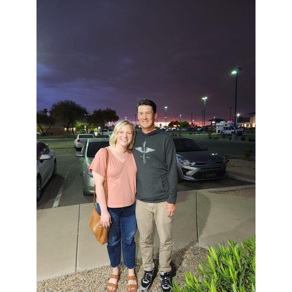 Our first photo together on Justin's Birthday