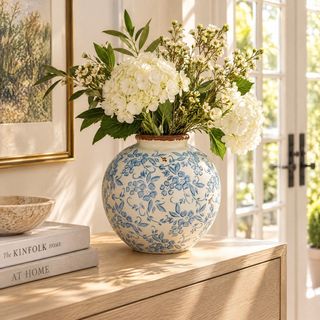 Floral Terracotta Vase