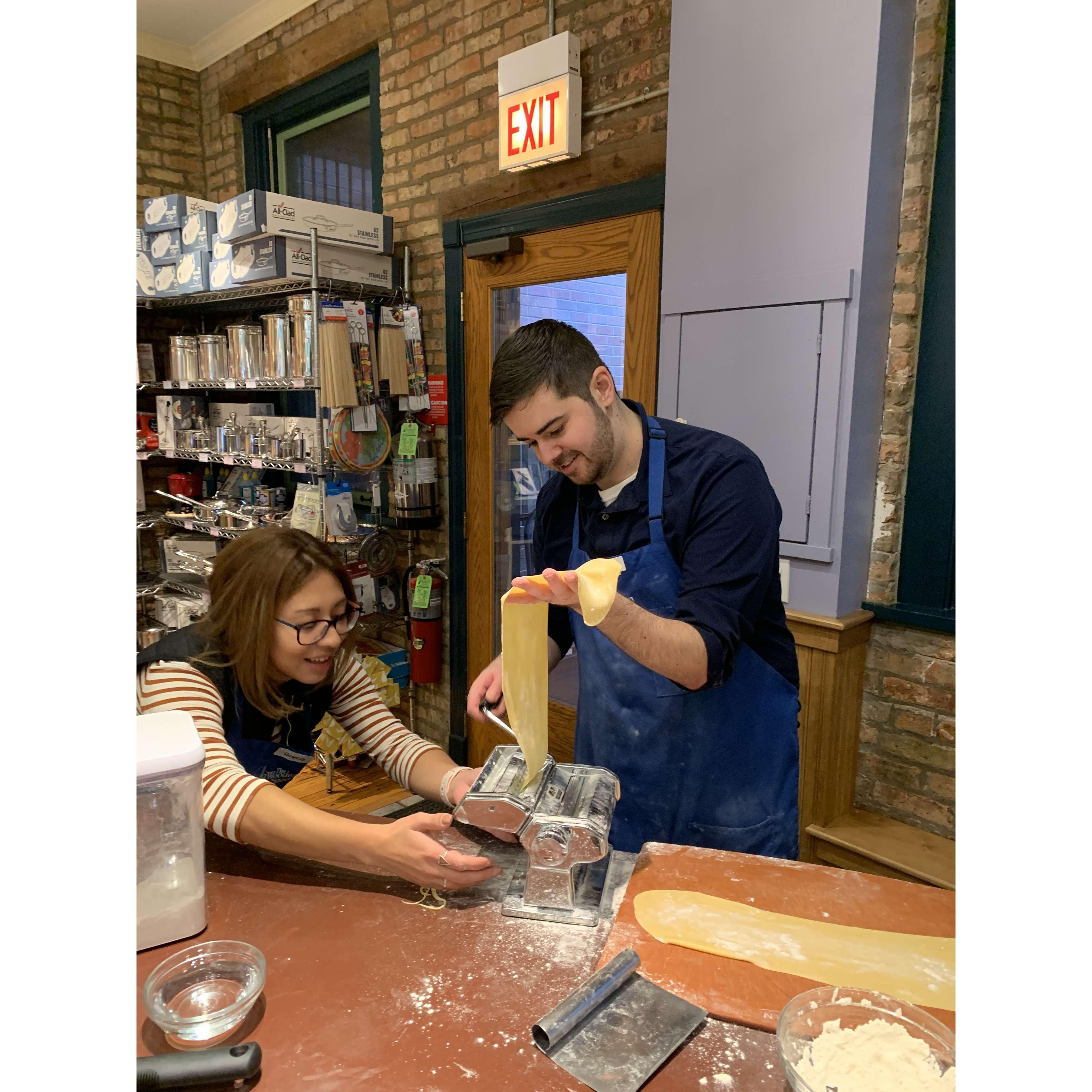 Pasta making class for Nick's Birthday 2019!