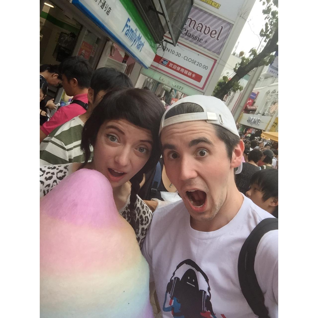 Giant cotton candy in Harajuku