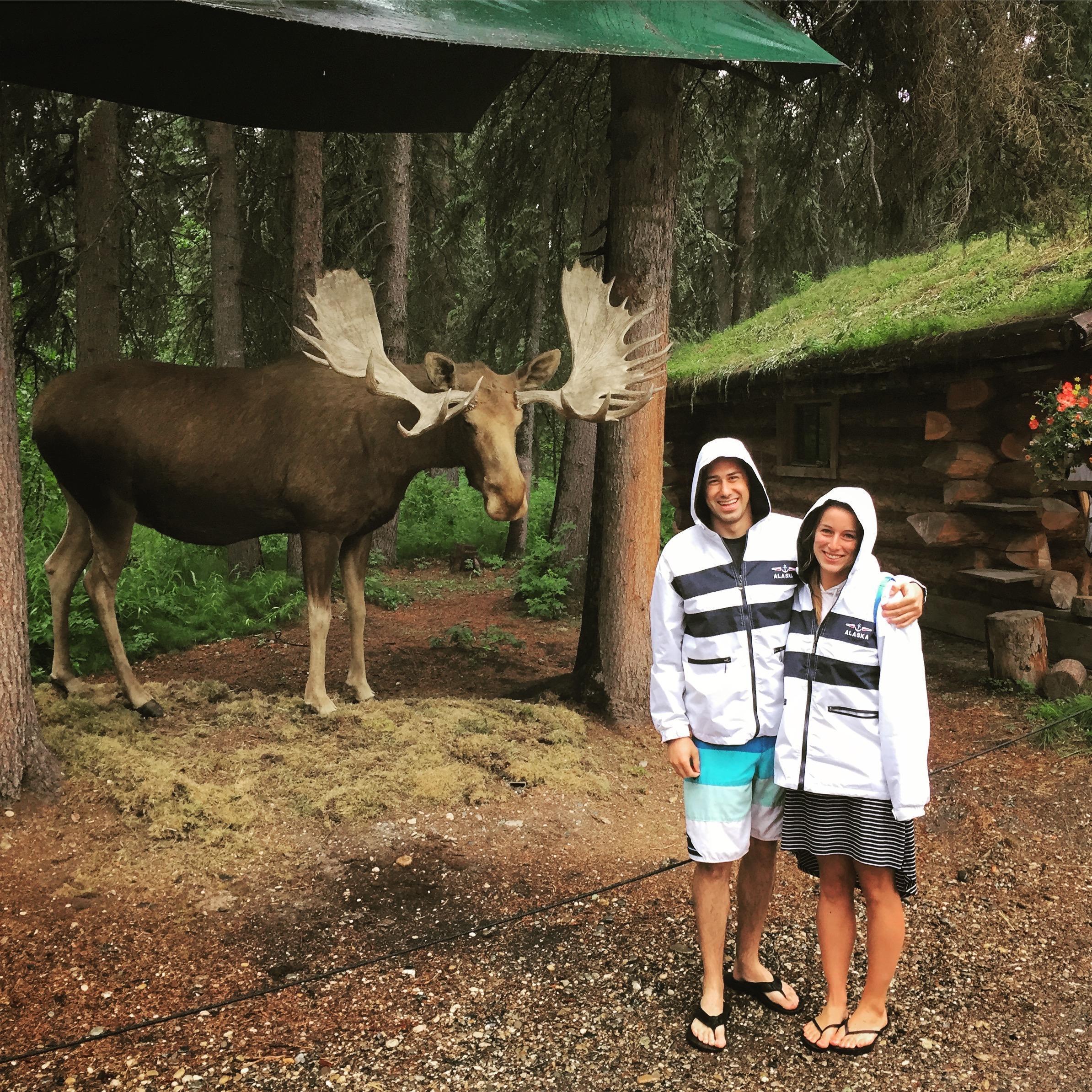 Matching raincoats in Fairbanks, Alaska