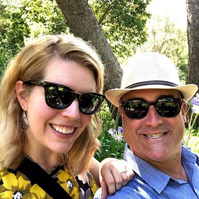 Engagement selfie at Gaudi's Parc Guell, Barcelona.